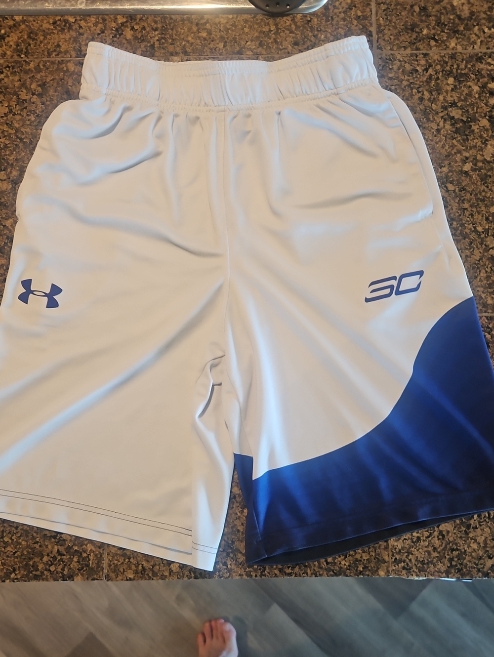 Under Armour Basketball Shorts Men Medium White Blue
